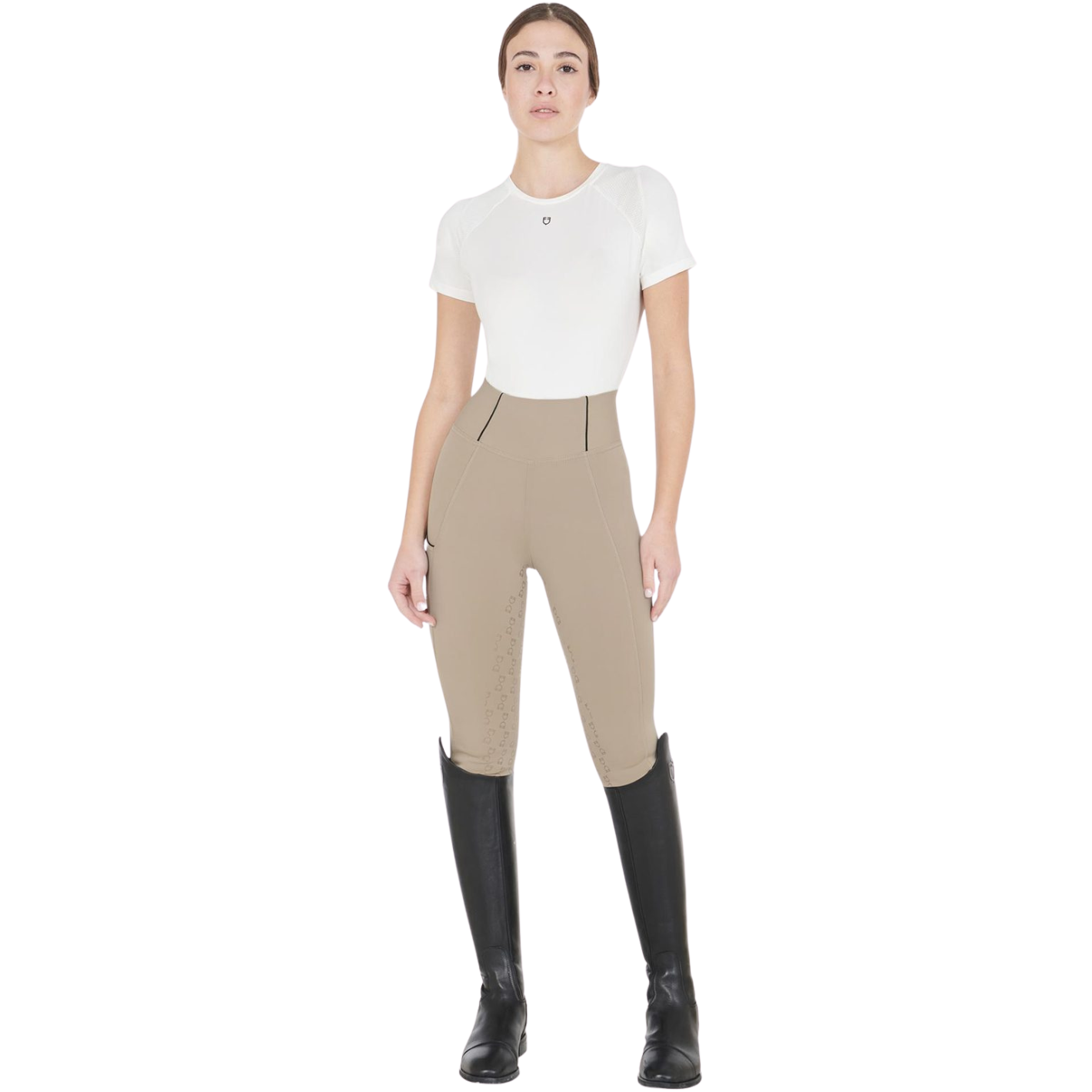 Equestro High Waist Leggings - Oxford Tan