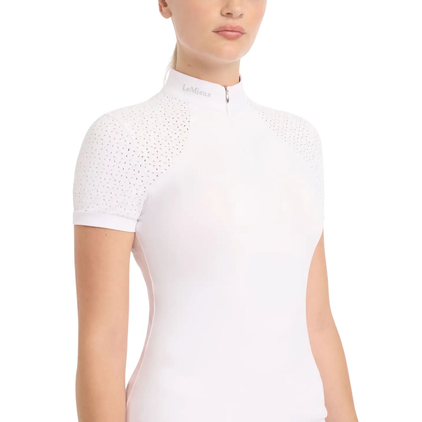 LeMieux Olivia Short Sleeve Show Shirt - White