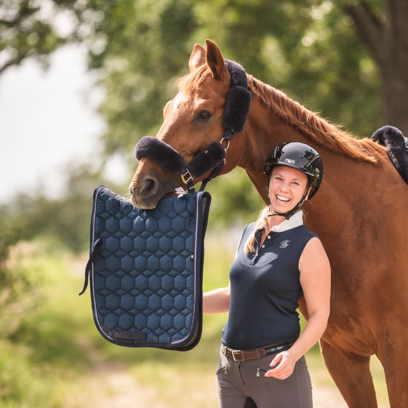 Mattes Eurofit Dressage Pad - Navy