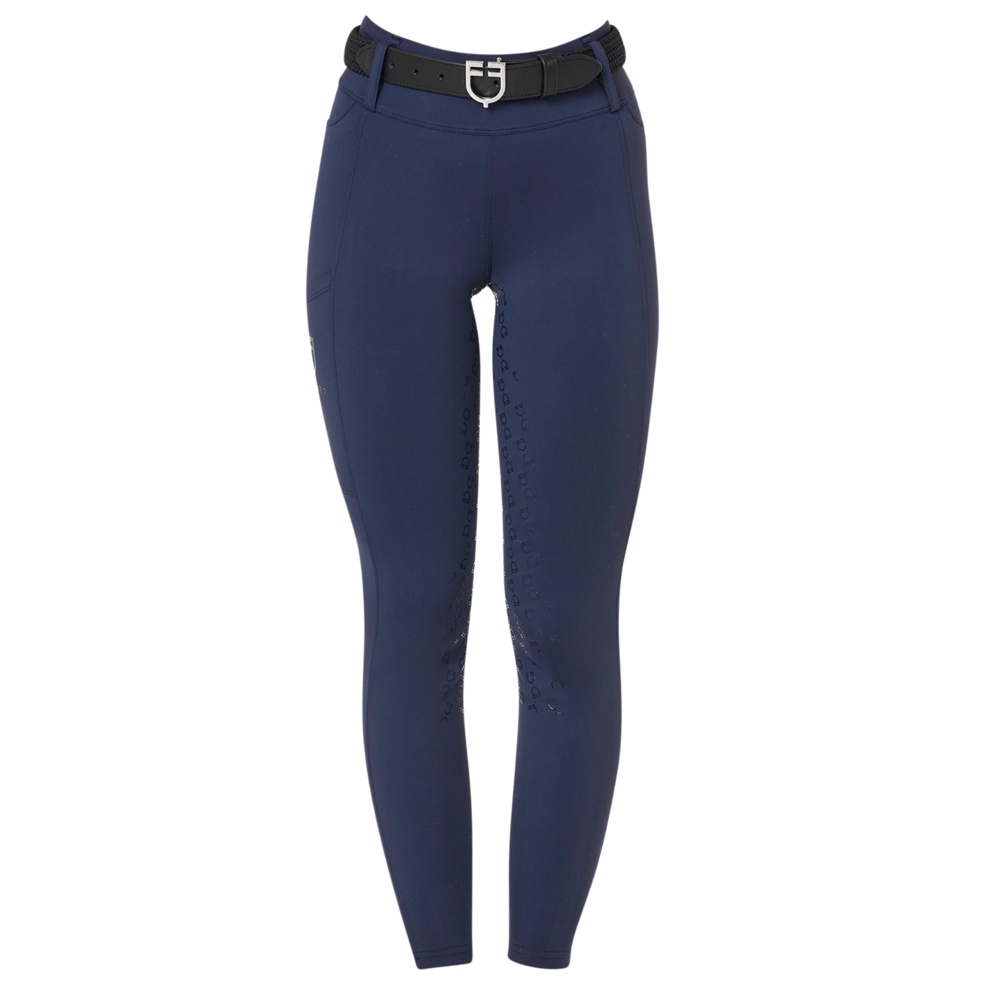 Equestro High Waist Leggings - Navy