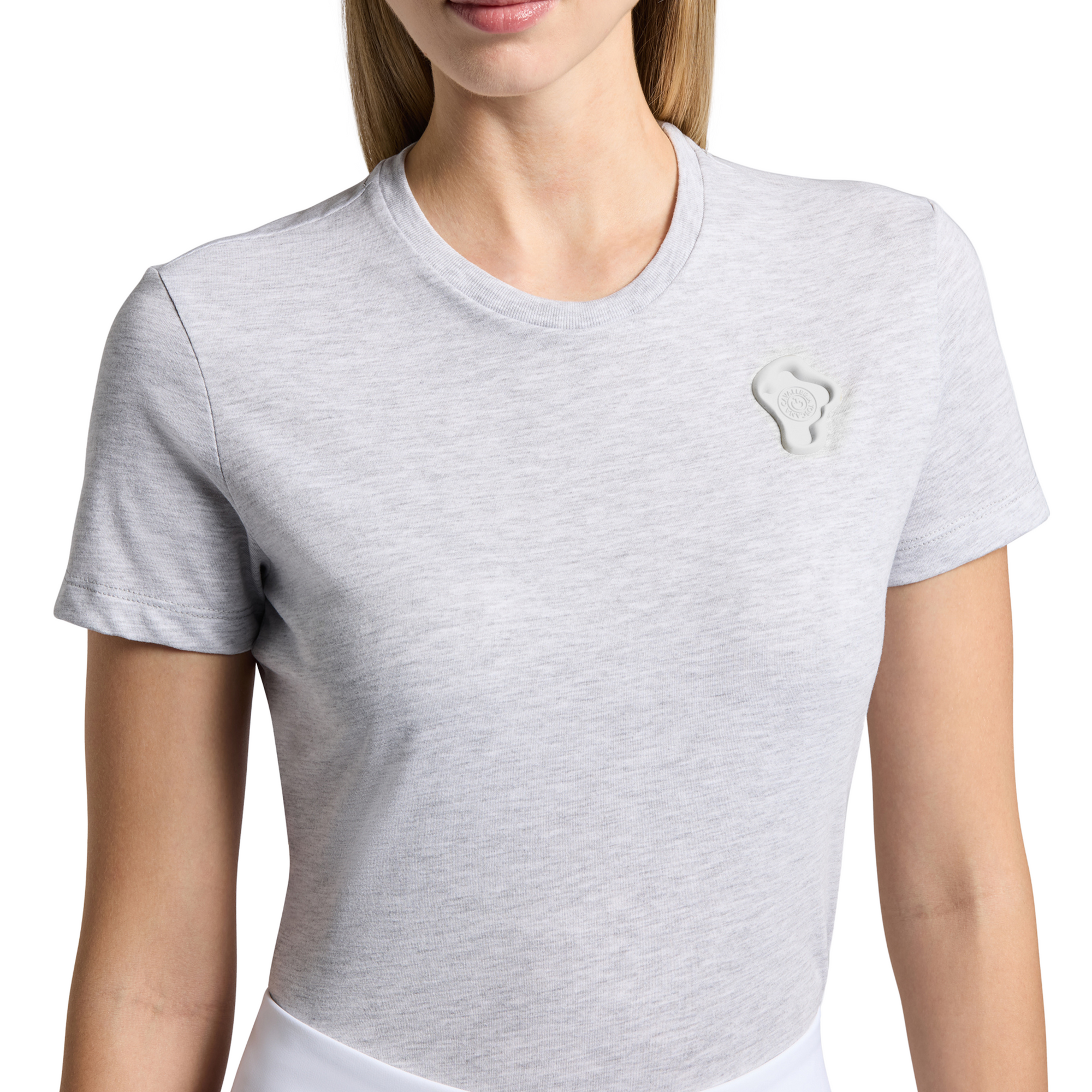 Cavalleria Toscana 3D Logo Cotton T-Shirt - Light Grey