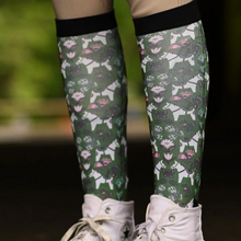 Load image into Gallery viewer, Dreamers &amp; Schemers Boot Socks - Pony Mac Green Dala Horse
