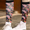 Dreamers & Schemers Boot Socks - Pony Mac Black Floral Horse