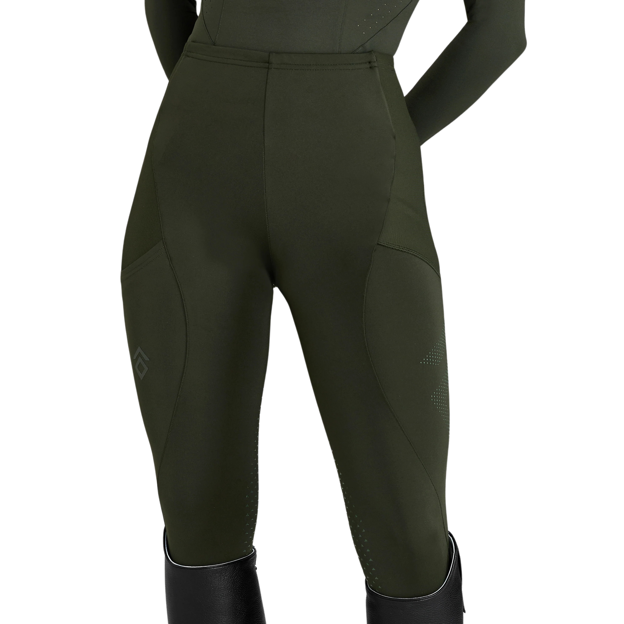 Aztec Diamond Core Leggings - Forest Green