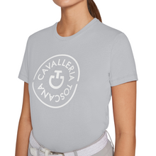 Load image into Gallery viewer, Cavalleria Toscana Double Orbit Cotton T-Shirt - Light Grey
