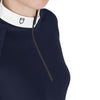 Equestro Perforated Long Sleeve Shirt - Navy