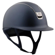 Load image into Gallery viewer, Samshield 2.0 Shadowmatt Helmet - Navy 5 Swarovski Blazon
