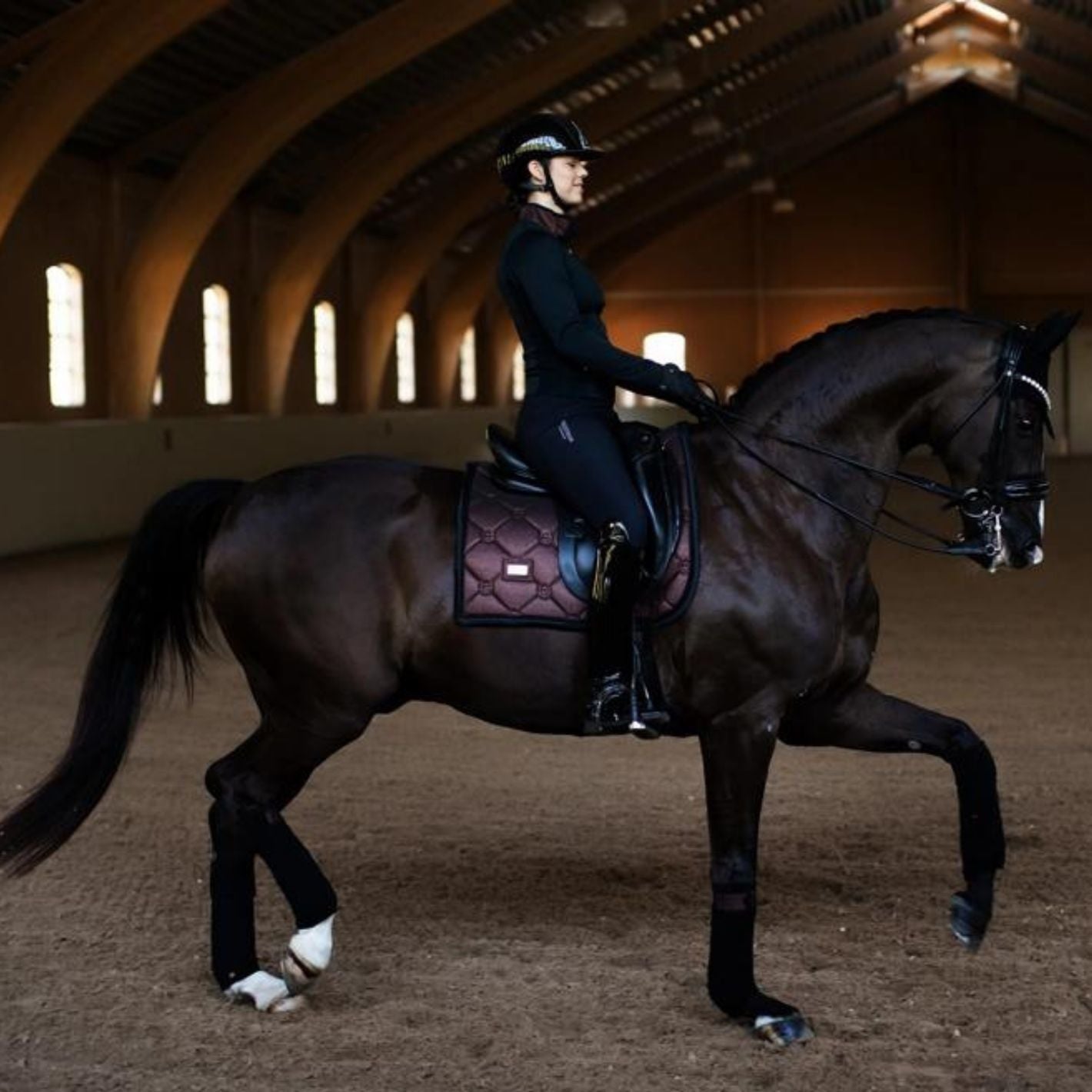 Equestrian Stockholm Dressage Pad - Mahogany Glimmer