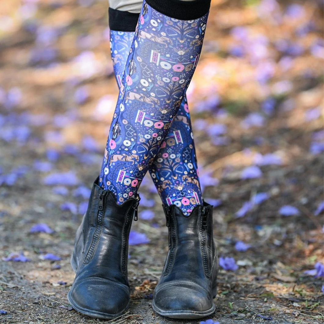 Dreamers & Schemers Boot Socks - All Pony Derby Doughnuts
