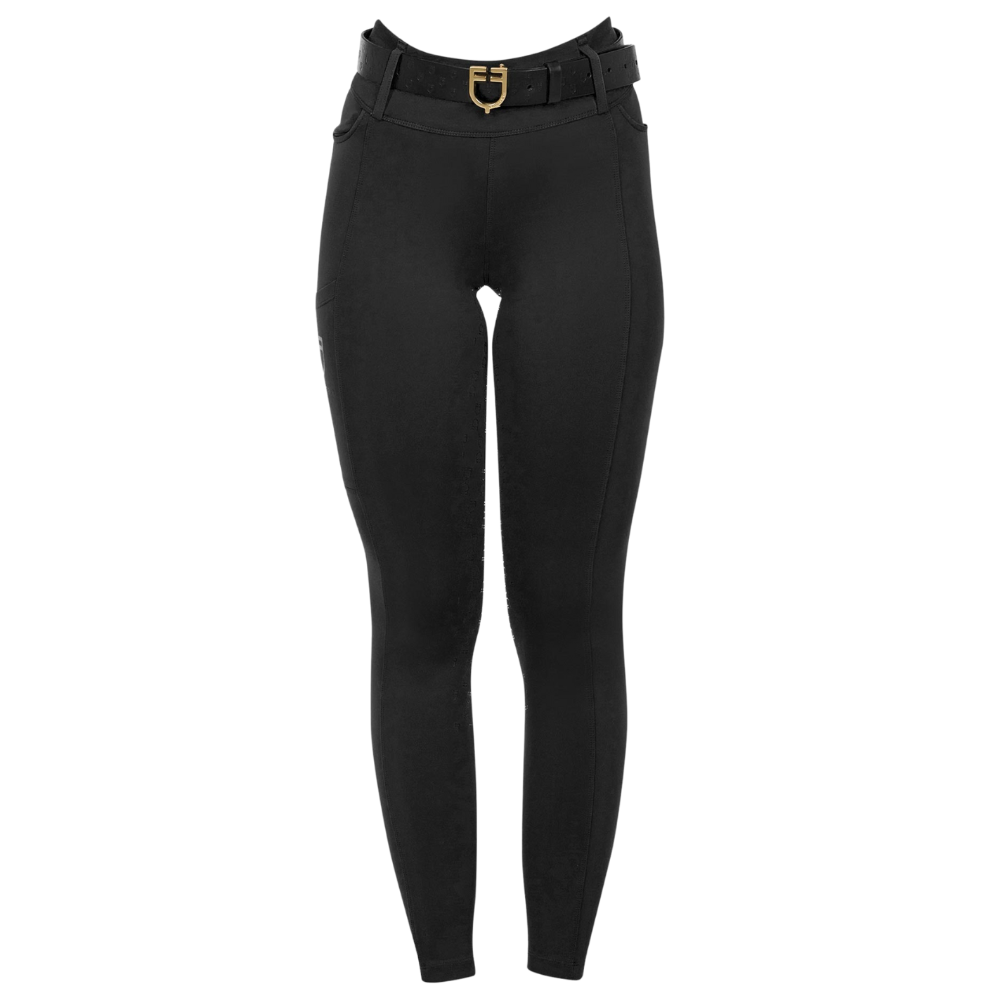 Equestro High Waist Leggings - Black