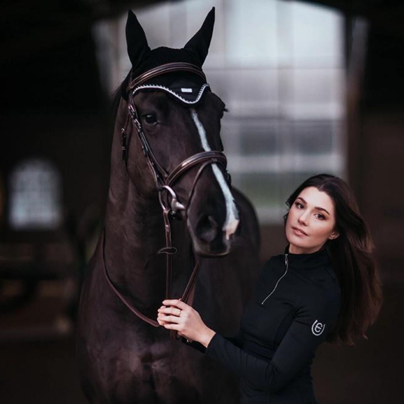 Equestrian Stockholm Ear Bonnet - Black Edition