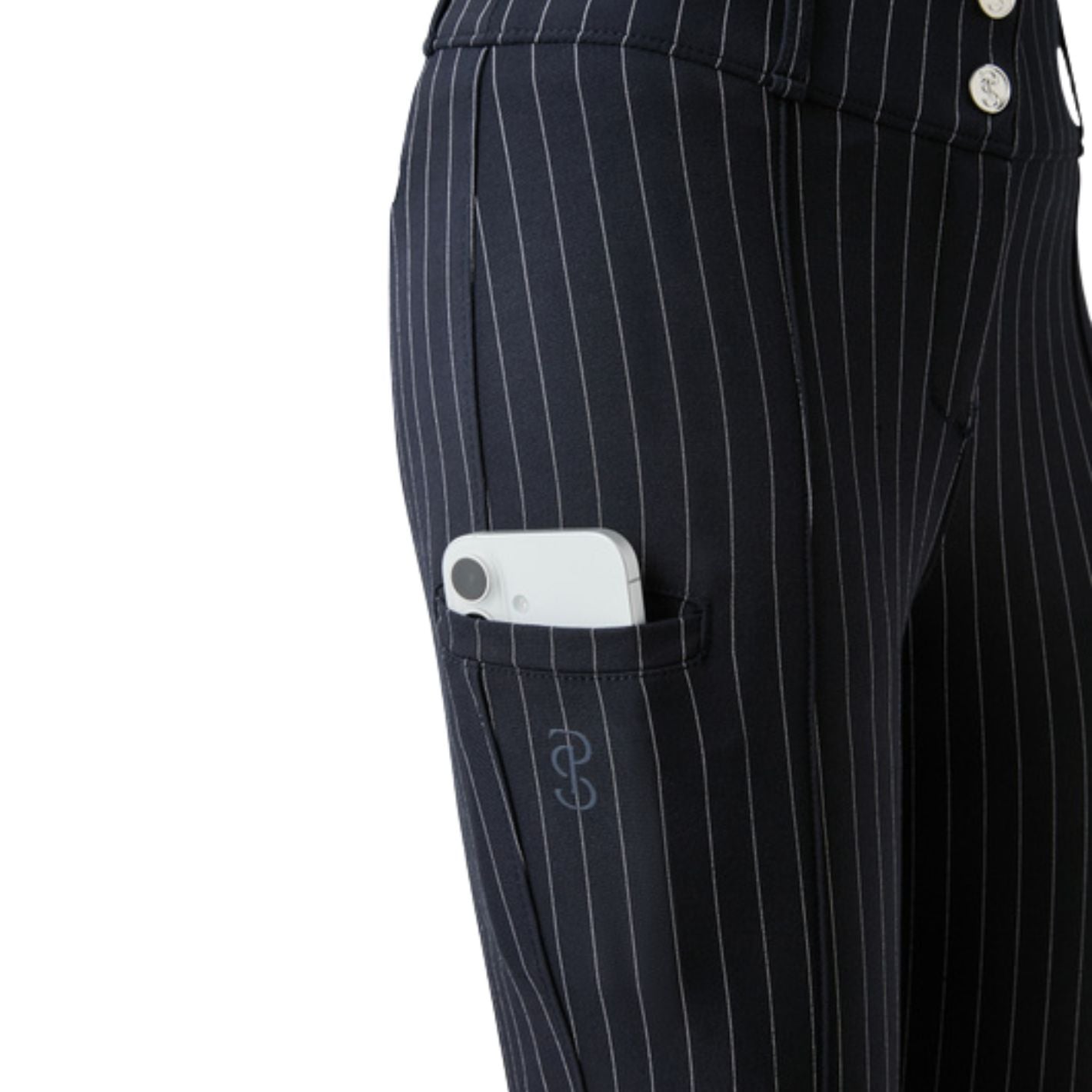 PS of Sweden Penny Pinstripe Full Seat Breeches - Navy