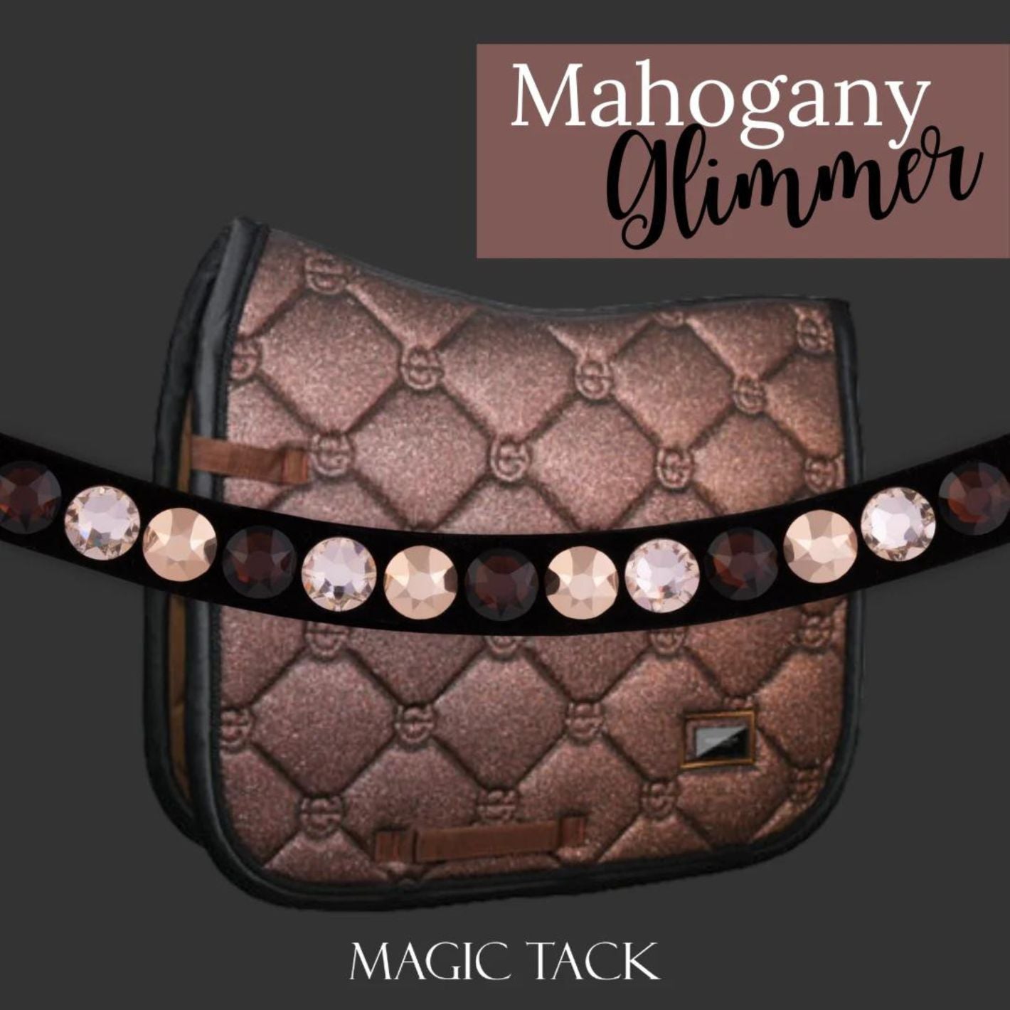 MagicTack Curved Browband - Mahogany Glimmer