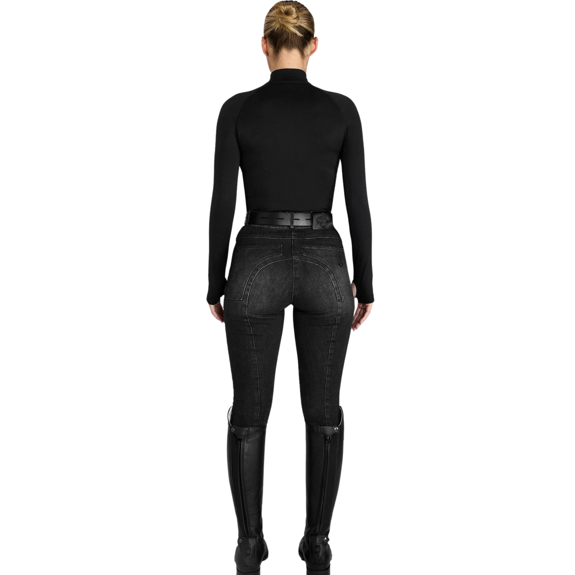 Aztec Diamond Premium Denim Breeches - Black