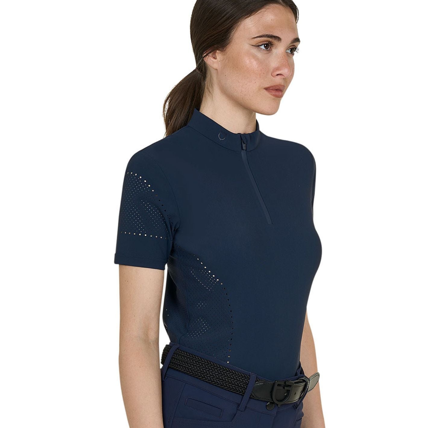 Equestro Perforated Training Shirt - Navy