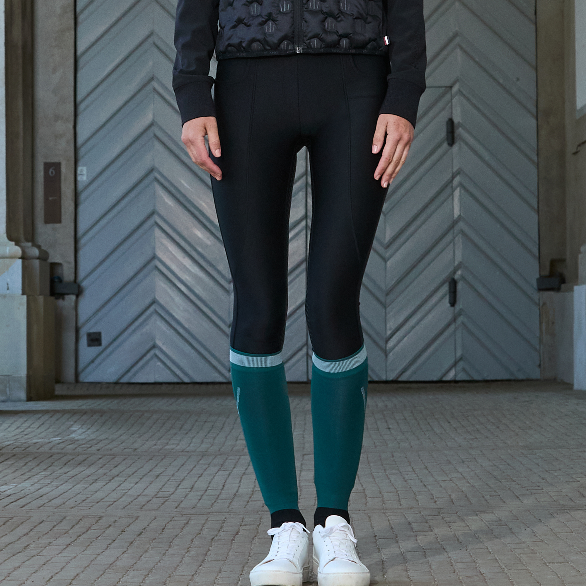 Kingsland 2 Pack Natasha Coolmax Socks - Navy/Green