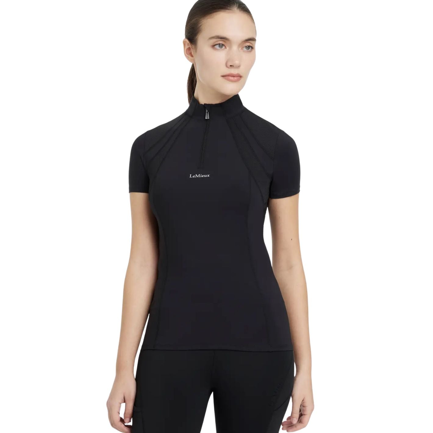 LeMieux Mia Mesh Short Sleeve Base Layer - Black