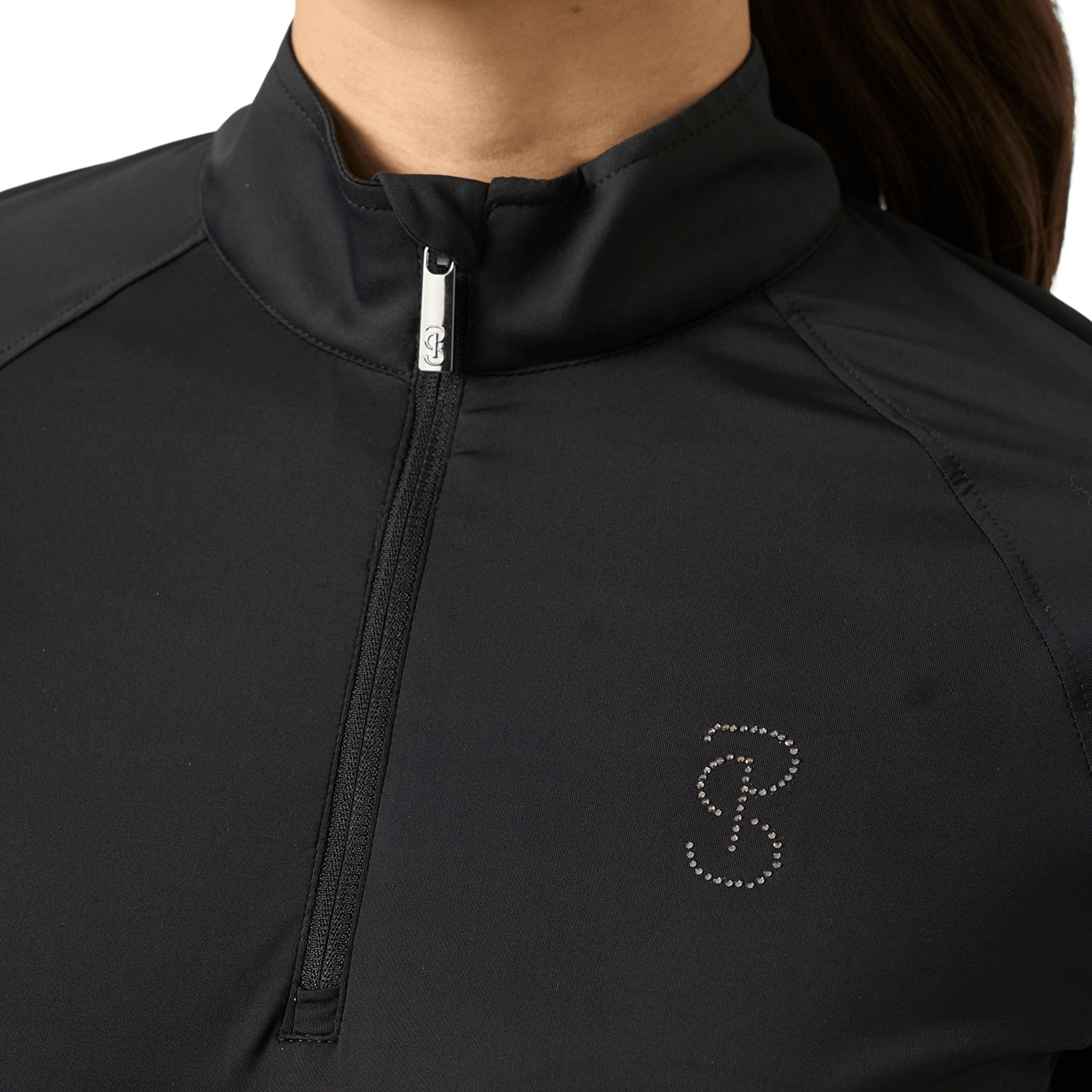 PS of Sweden Evelina Crystal Logo Shirt - Black