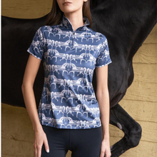 Load image into Gallery viewer, Ronner Plume Short Sleeve Steed Print - Shadow Blue
