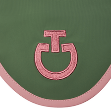 Load image into Gallery viewer, Cavalleria Toscana Light Weight Jersey Ear Bonnet - Green/Pink
