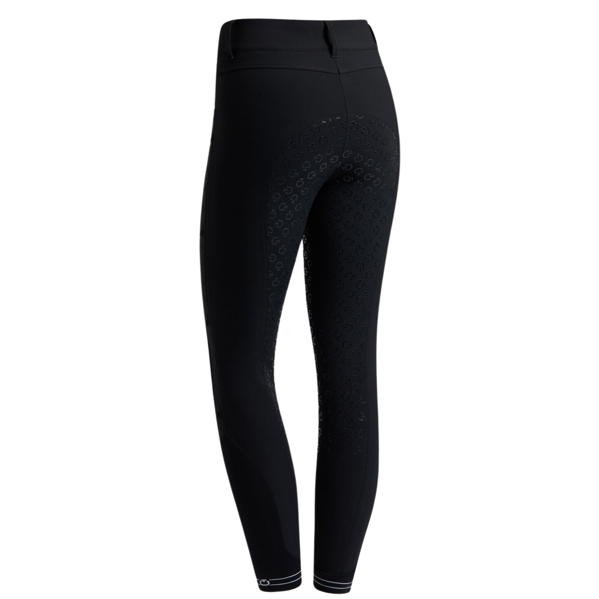 Cavalleria Toscana Full Grip Breeches Fringed Logo - Black