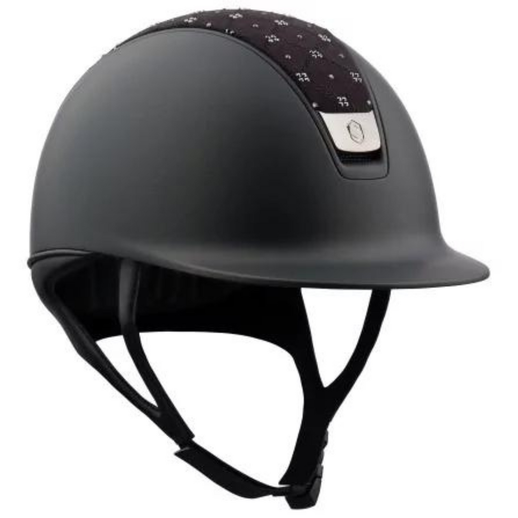 Samshield 2.0 Shadowmatt Helmet - Black & Black Royal Flower Swarovski