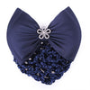 QHP Classy Hair Bow - Navy