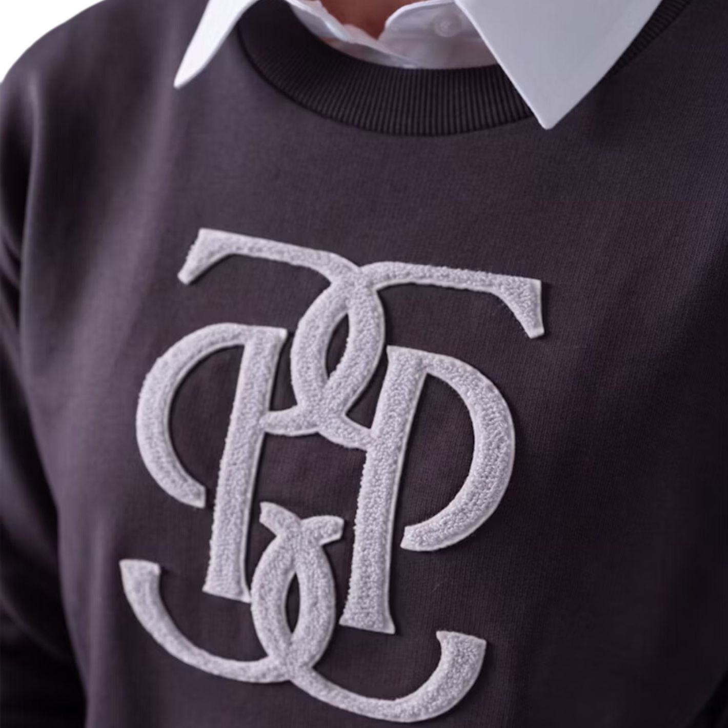 PS of Sweden Karla Monogram Sweatshirt - Dark Grey