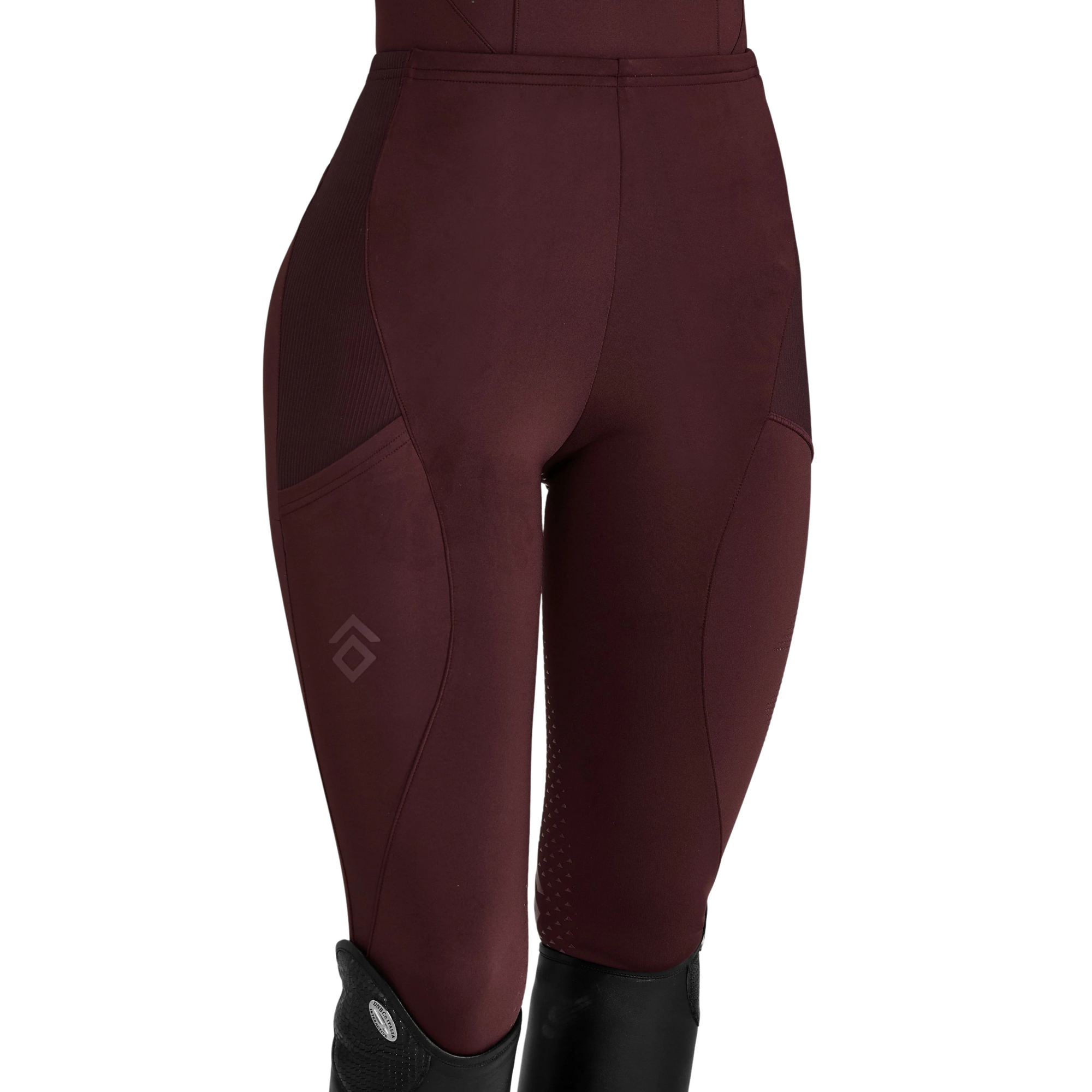 Aztec Diamond Core Leggings - Cherry