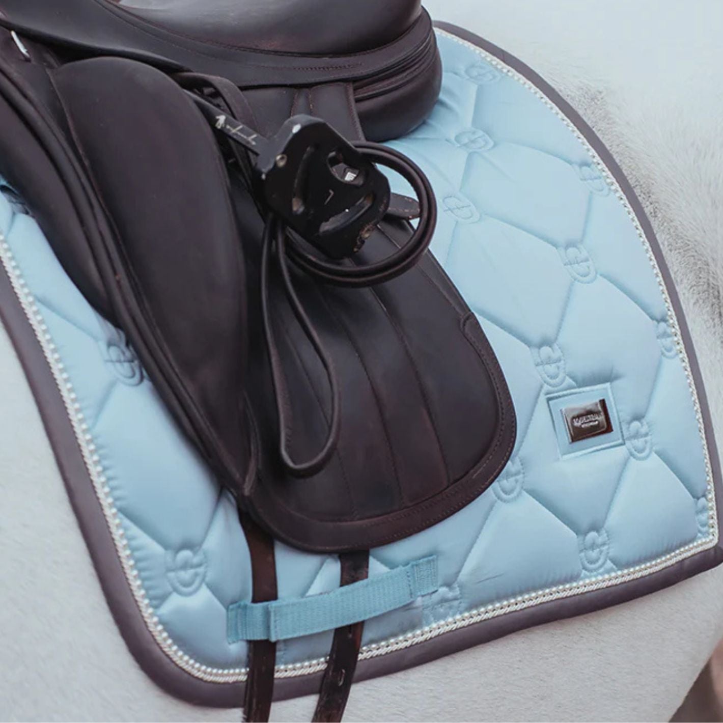 Equestrian Stockholm Dressage Pad - Ice Blue Pearl