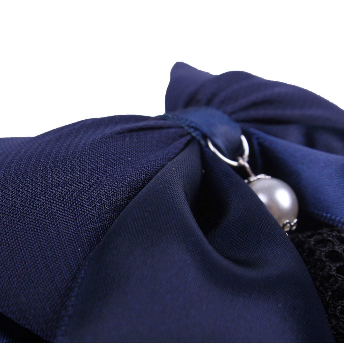 QHP Grace Hair Bow - Navy
