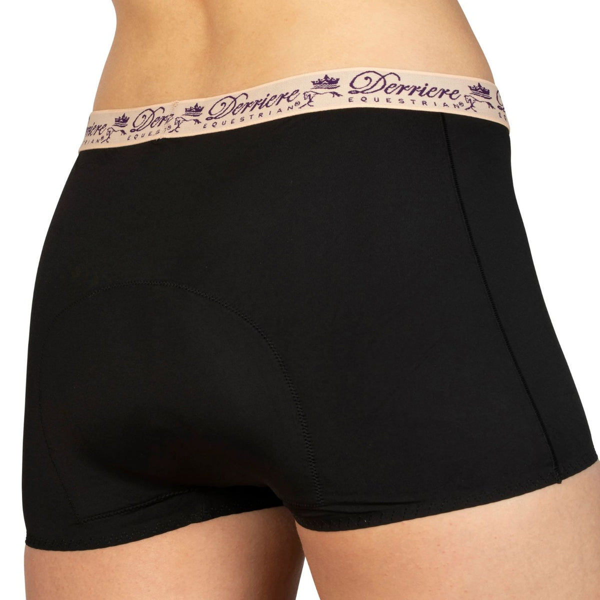 Derriere Equestrian Performance Padded Boy Short  - Black
