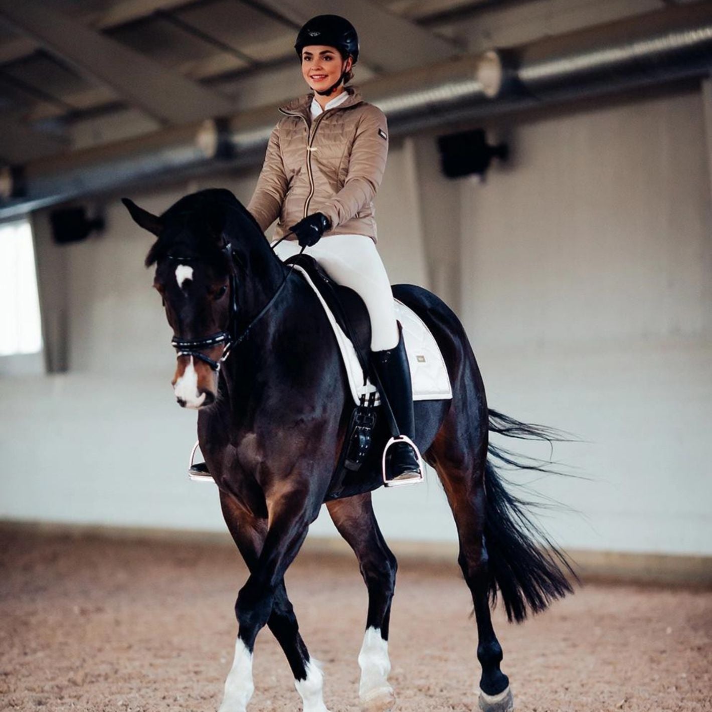 Equestrian Stockholm Dressage Pad - White Gold