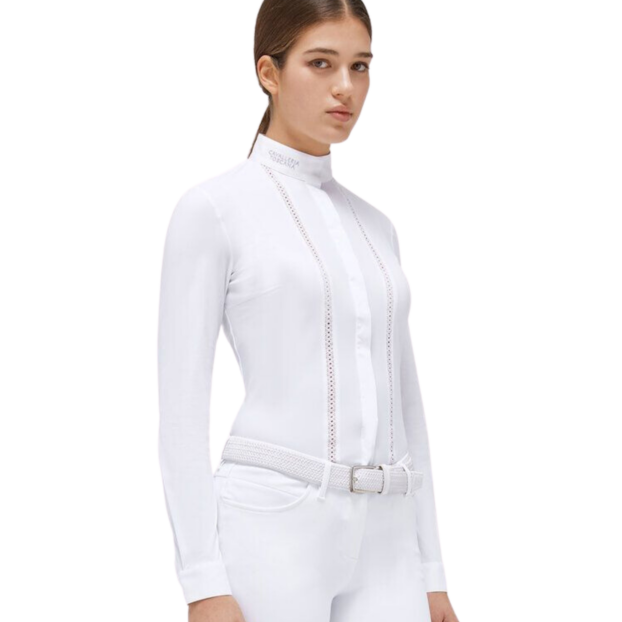 Cavalleria Toscana Sangallo Long Sleeve Shirt - White