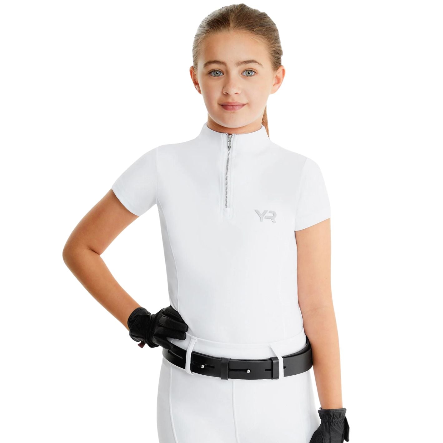 Aztec Diamond Short Sleeve Kids Base Layer - White