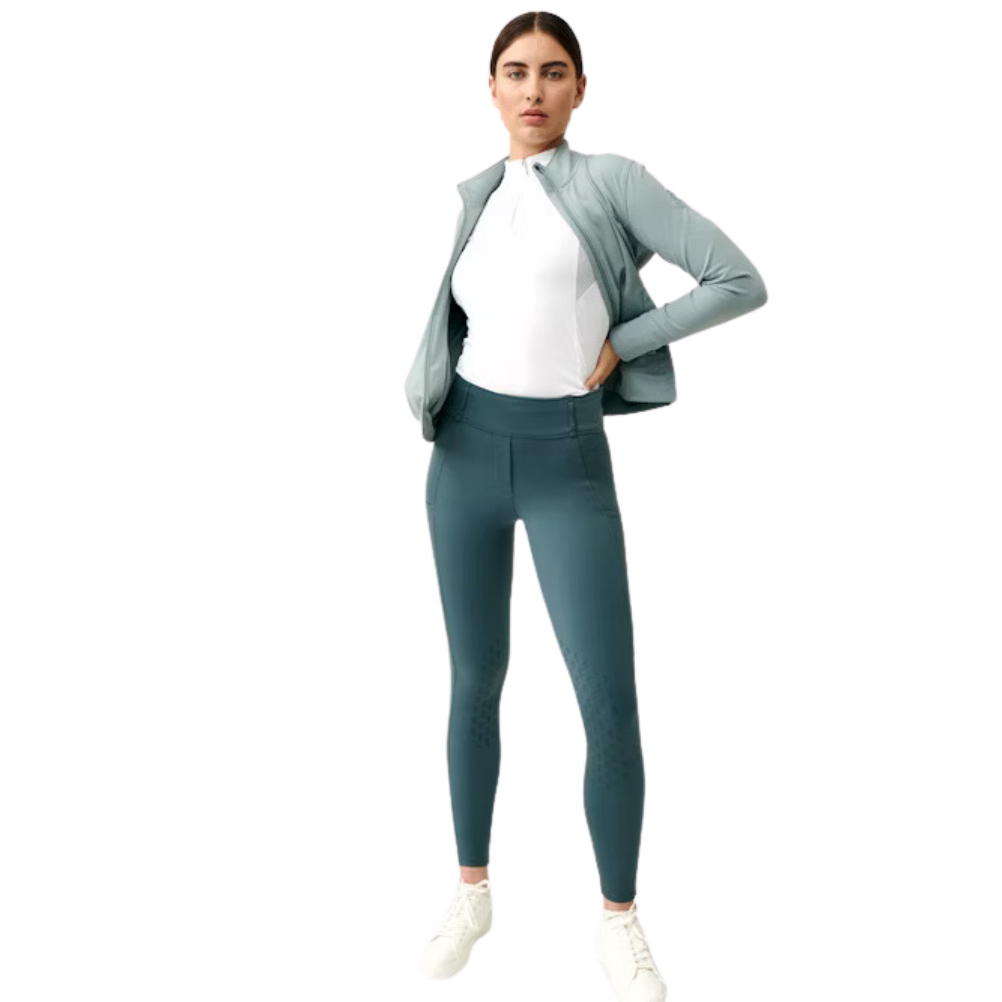 PS of Sweden Katja Riding Tights - Smokey Teal