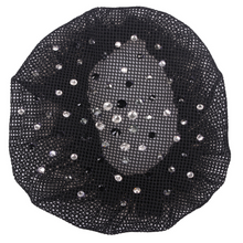 Load image into Gallery viewer, QHP Diamante Hair Net - Black/Silver
