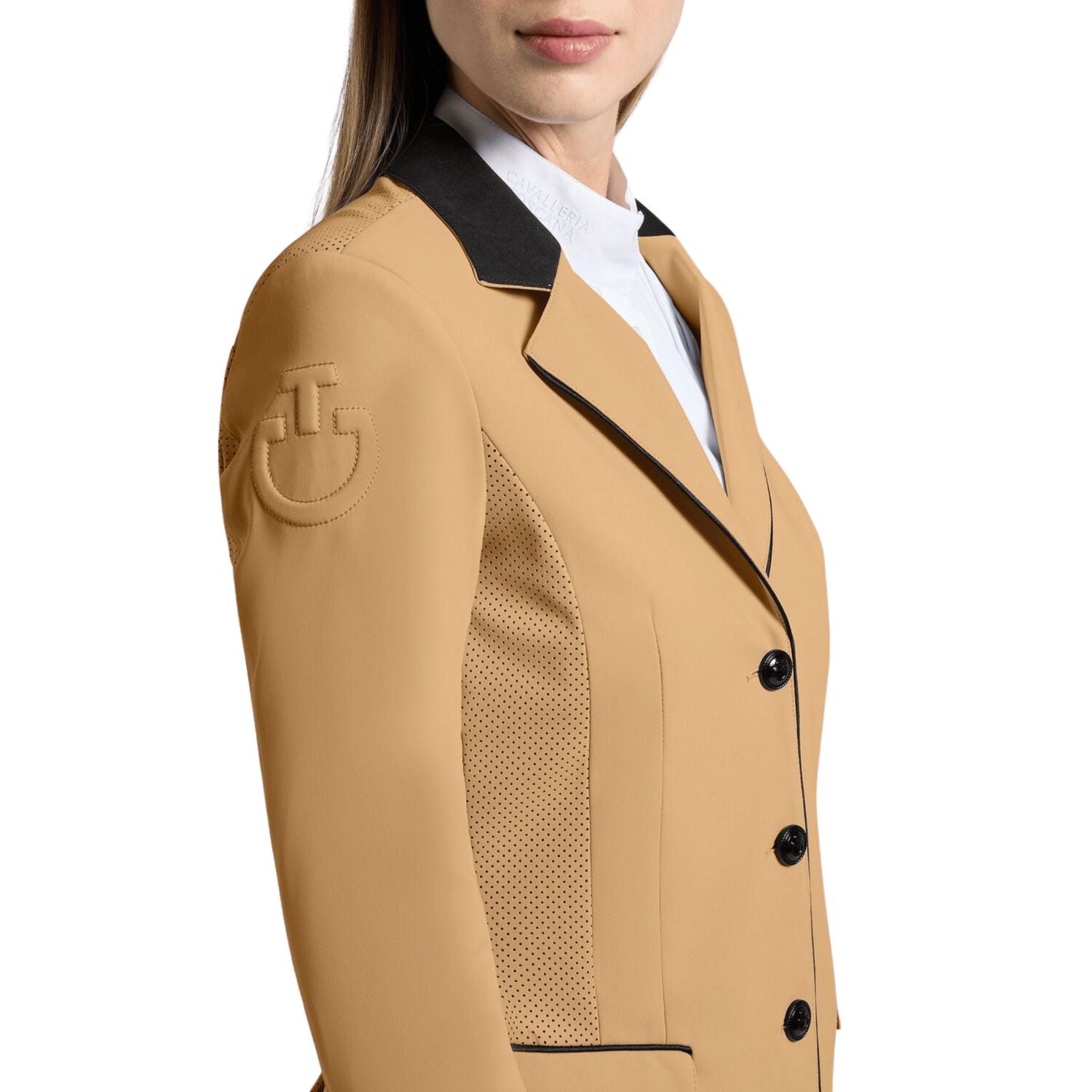 Cavalleria Toscana Competition Jacket - Tan w Perforated Inserts