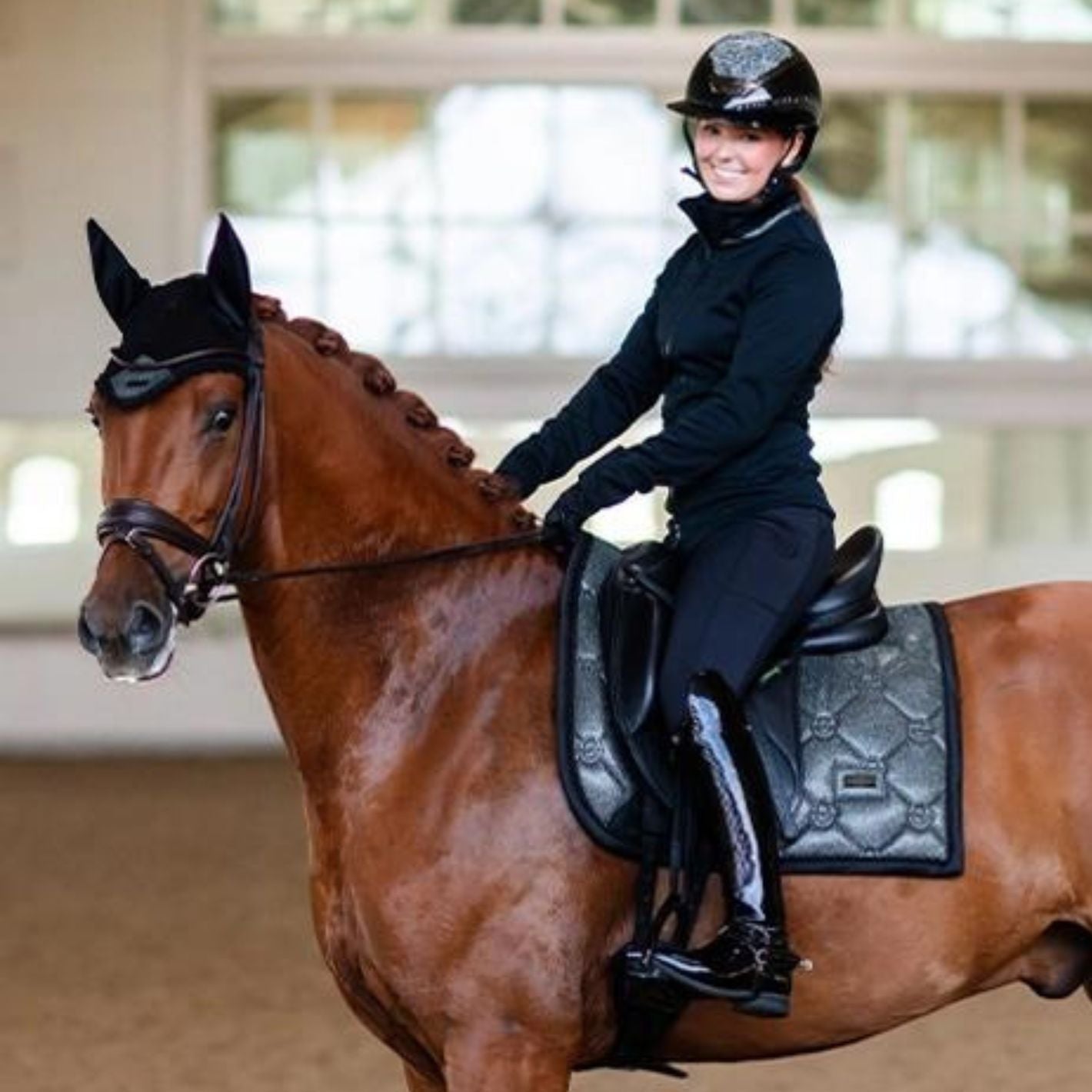 Equestrian Stockholm Ear Bonnet - Northern Light Glimmer