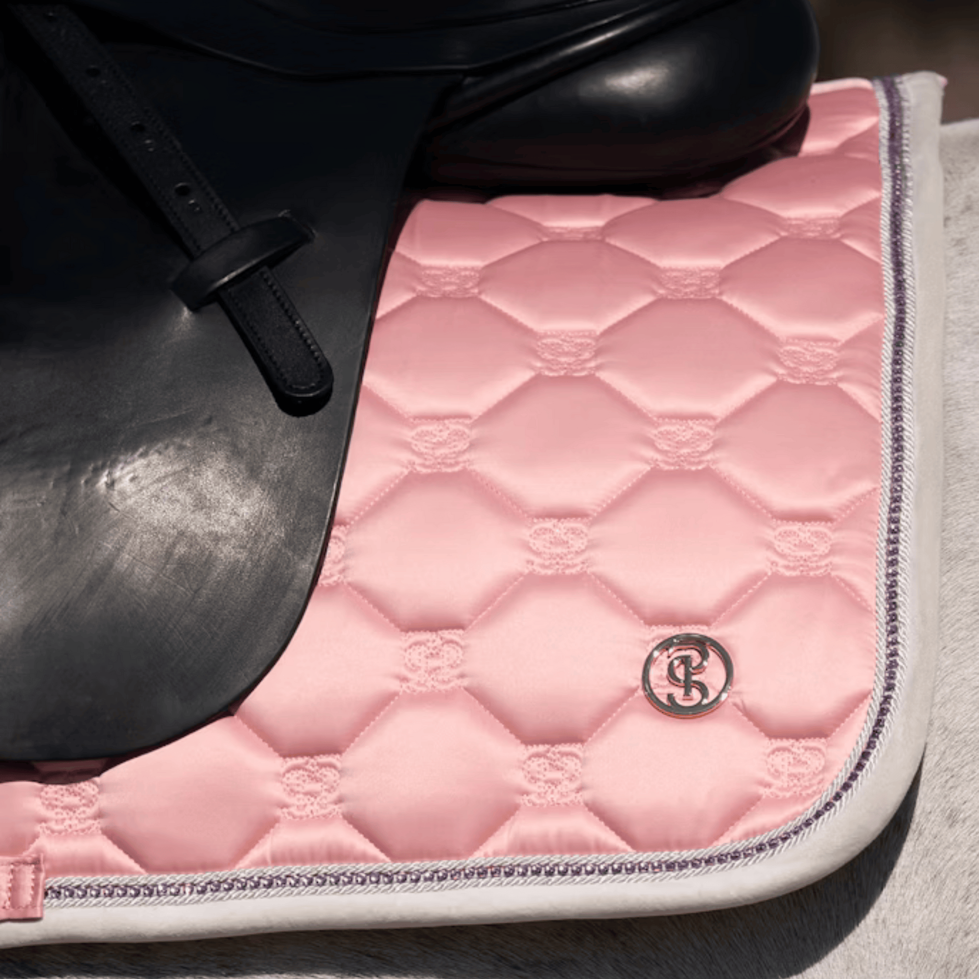 PS of Sweden Vintage Monogram Dressage Pad - Hortensia Pink