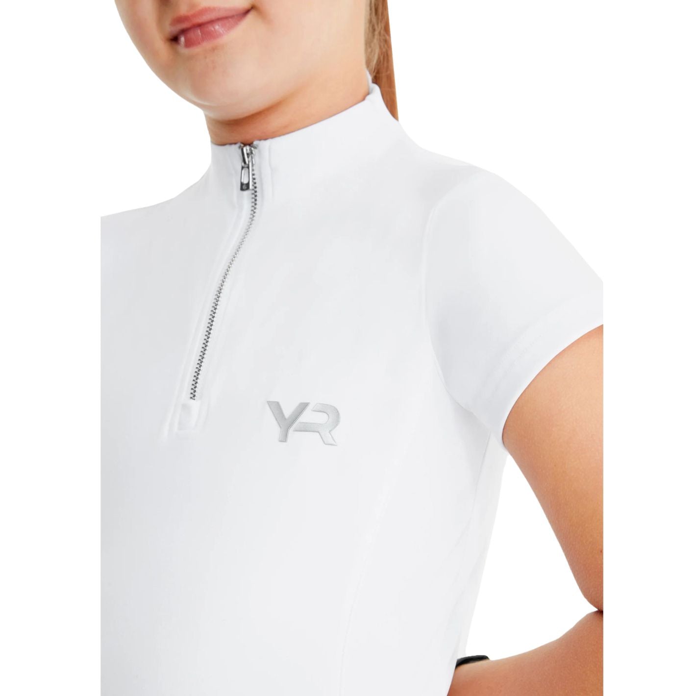 Aztec Diamond Short Sleeve Kids Base Layer - White