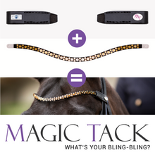 Load image into Gallery viewer, MagicTack Curved Browband - Blue Skies

