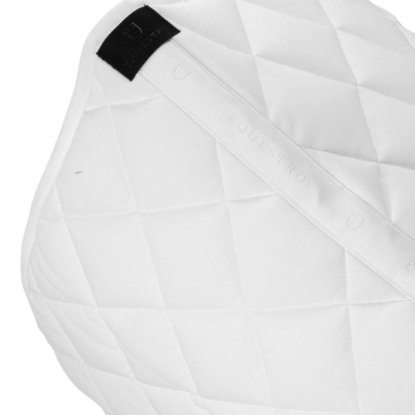 Equestro Rhinestone Dressage Pad - White