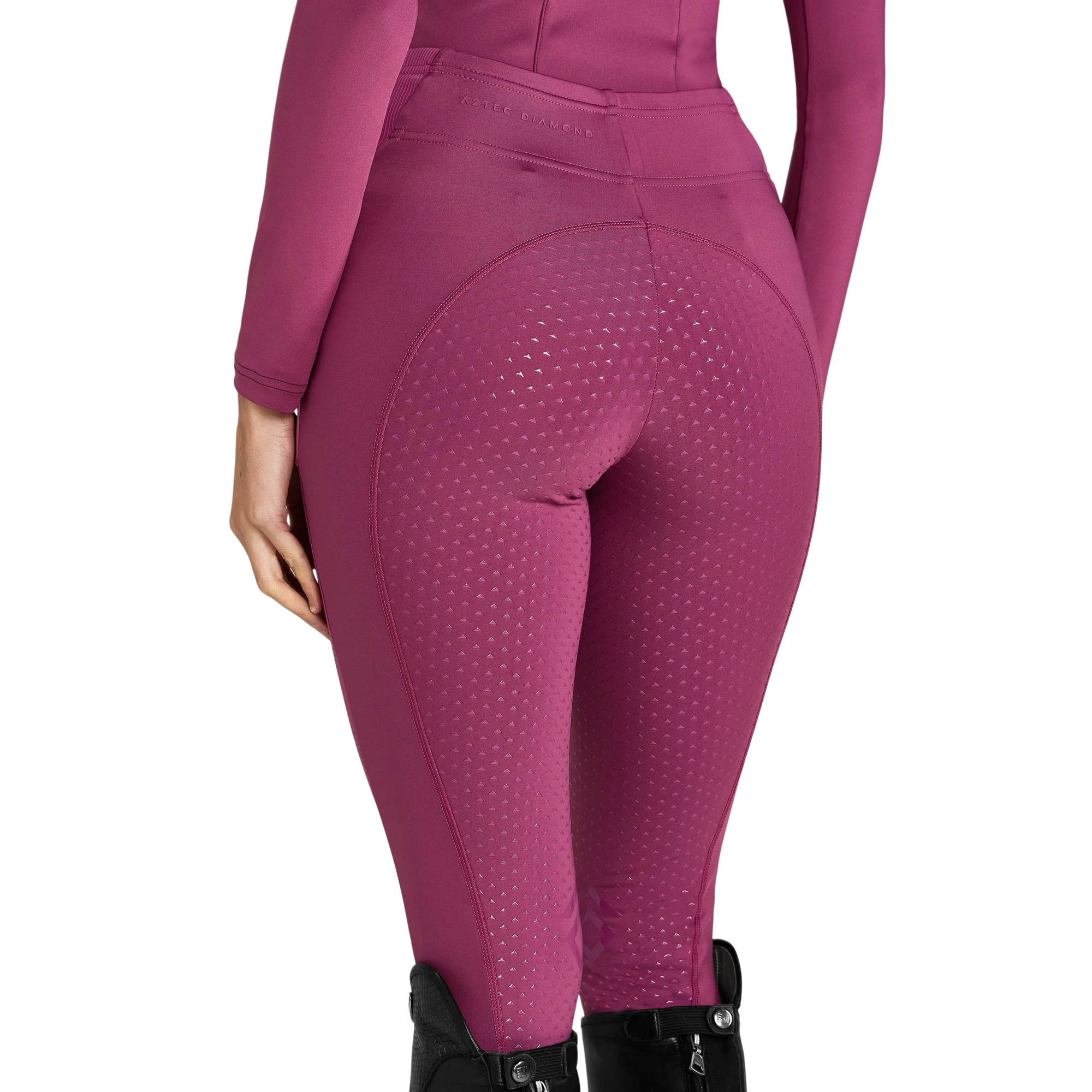 Aztec Diamond Core Leggings - Raspberry