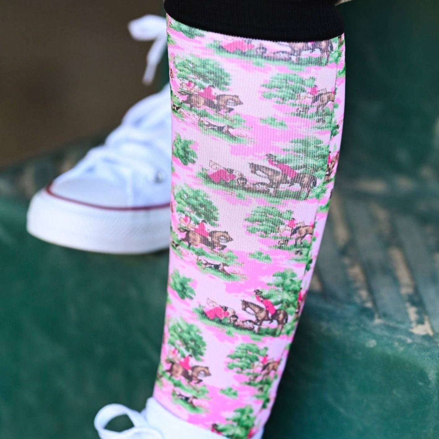Dreamers & Schemers Boot Socks - Pony Mac Pink Tally Ho