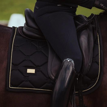 Load image into Gallery viewer, Equestrian Stockholm Dressage Pad - Black Gold
