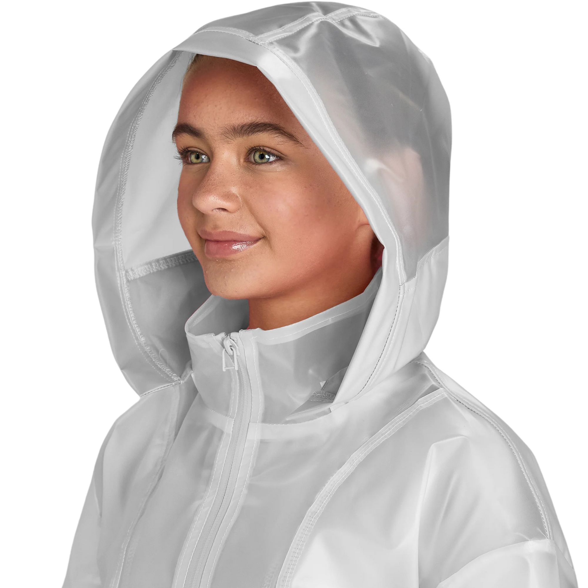 Aztec Diamond Kids Rain Jacket - Silver