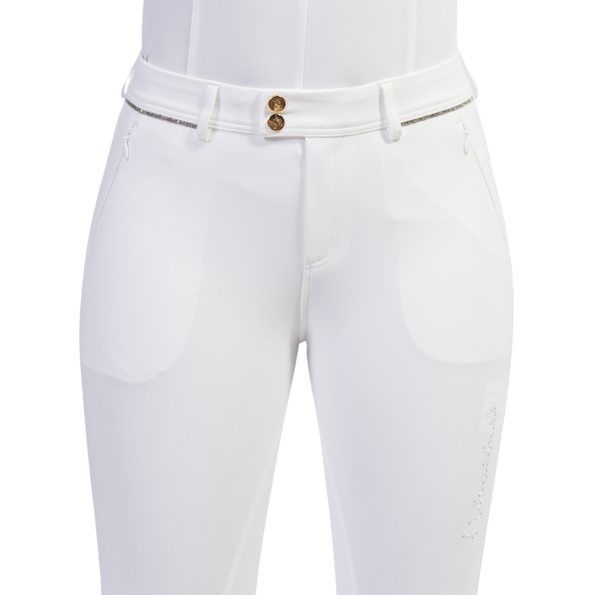 Samshield Celest High Waist Breeches - White / Champagne