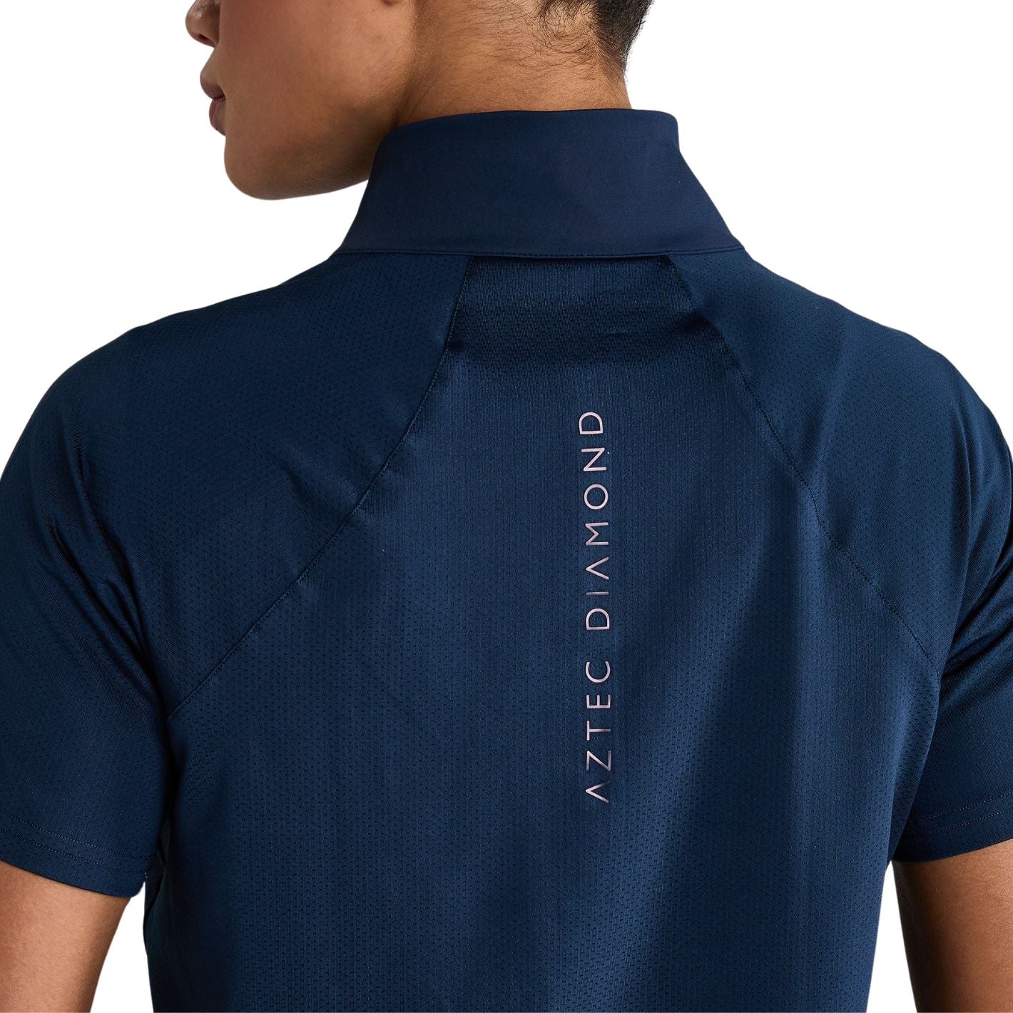 Aztec Diamond Short Sleeve Ventilated Shirt - Navy