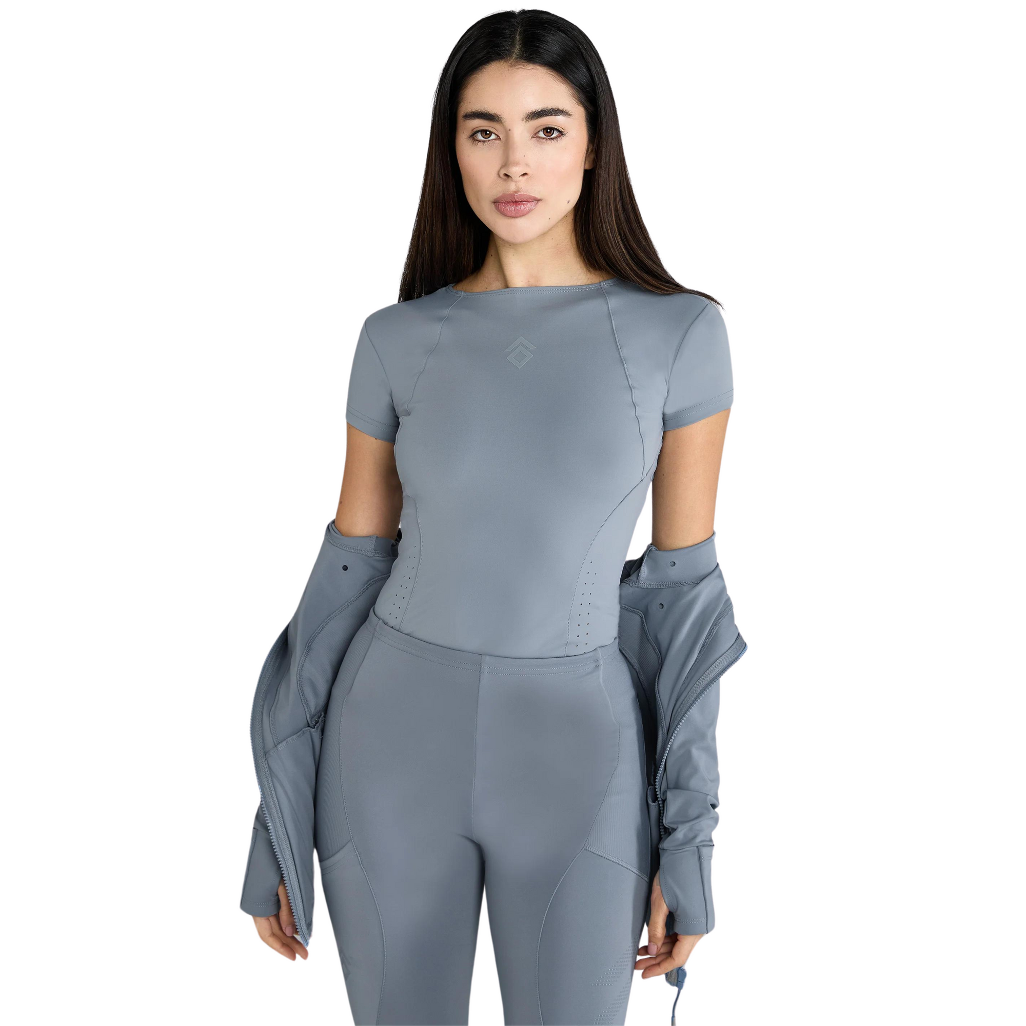 Aztec Diamond Core Short Sleeve Tech Tee - Ash Blue